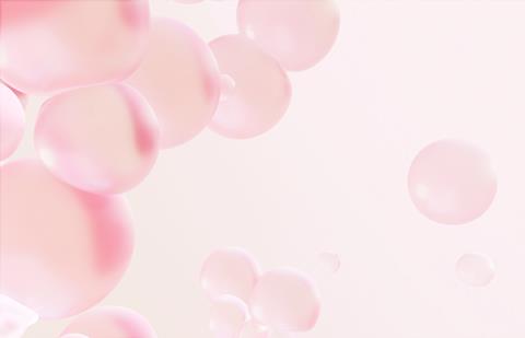 Pink,Bubbles,Floating,On,A,Simple,Background,,3d,Rendered,Image