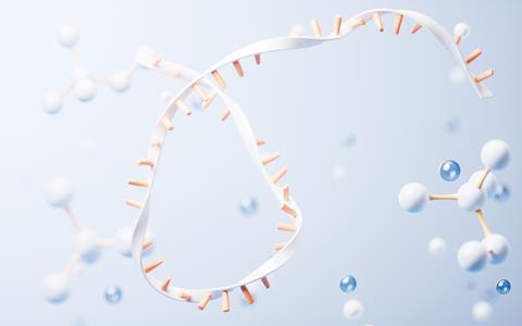 Rna,With,Biological,Concept,,3d,Rendering.,3d,Illustration.