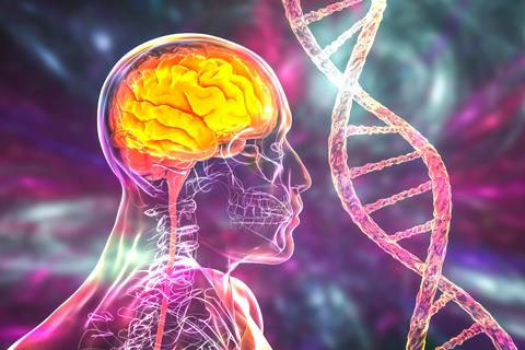 Genetic,Brain,Disorders,,Conceptual,3d,Illustration.,Mutations,In,The,Dna