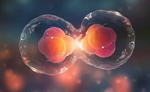 Cells,Under,A,Microscope.,Cell,Division.,Cellular,Therapy.,3d,Illustration