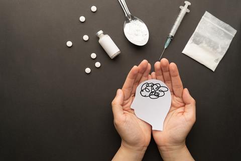 Drug,Addiction,Induced,Psychosis.,Hands,Holding,Human,Brain,Feeling,Confused