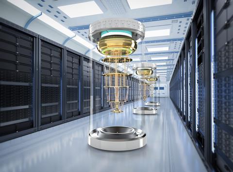 3d,Rendering,Quantum,Server,Network,With,Quantum,Computer,Machine,In