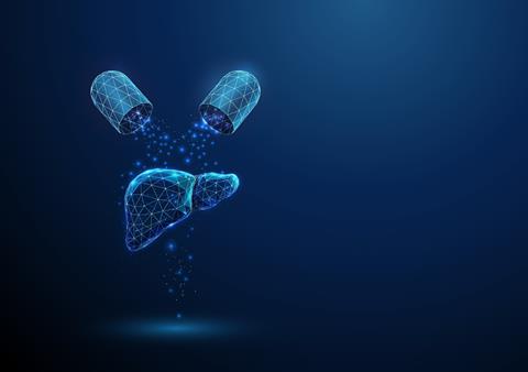 Abstract,Opened,Blue,Medical,Drug,Capsule,With,Falling,Particles.,Healthcare